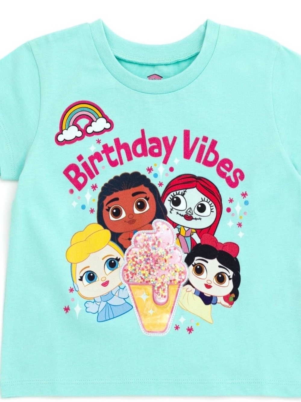 Disney Mint 'Birthday Vibes' Girls' Short Sleeve Tee